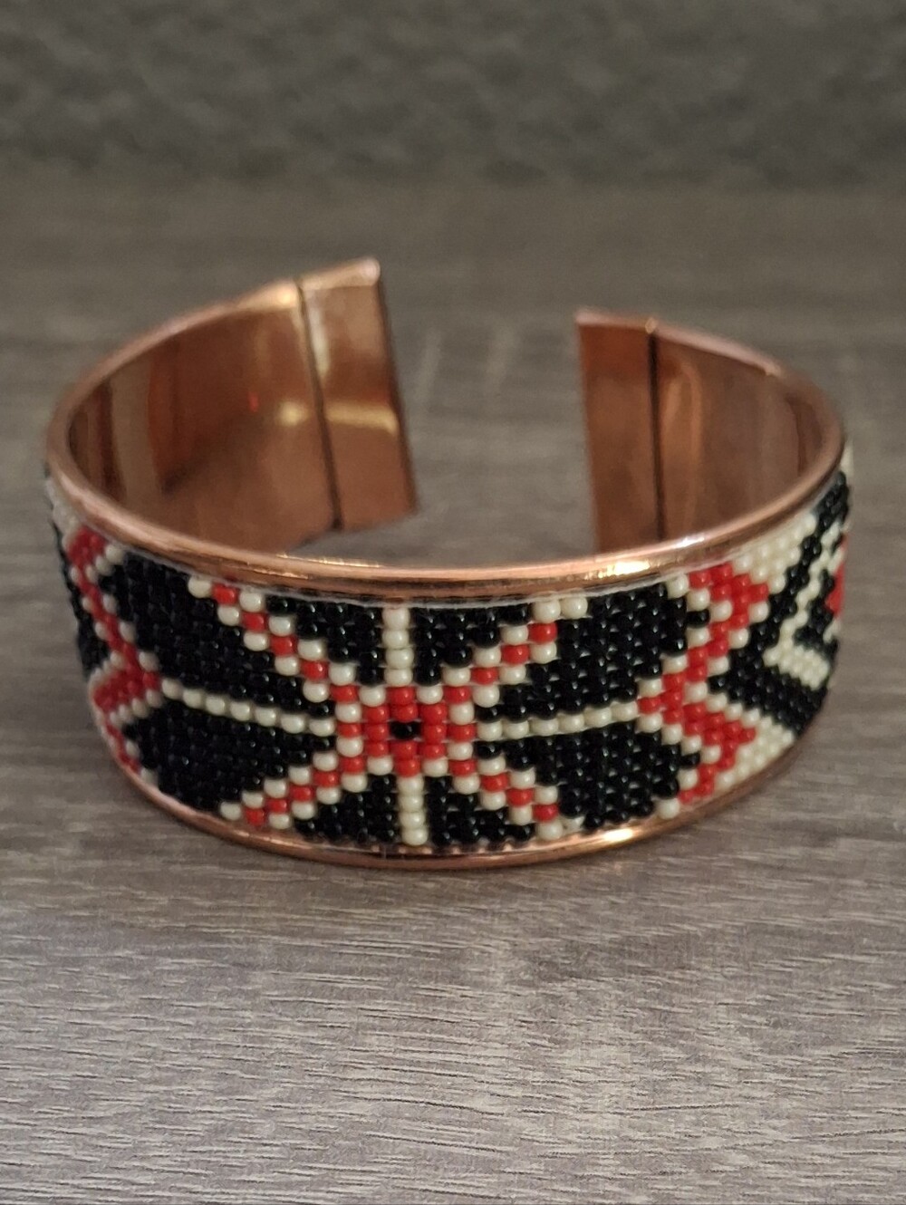 Cuff Copper Beaded Native Design